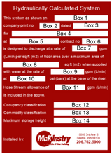 Load image into Gallery viewer, Fire Hydraulic Calculation Plate (5x7)