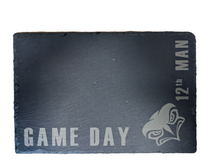 Load image into Gallery viewer, Slate Charcuterie Board - Seahawks 12th Man