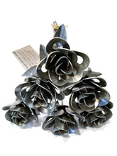 Load image into Gallery viewer, Half Dozen Metal Roses - Recycled Metal