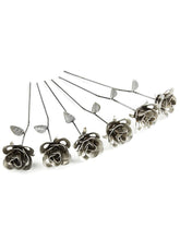 Load image into Gallery viewer, Half Dozen Metal Roses - Recycled Metal