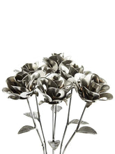Load image into Gallery viewer, Half Dozen Metal Roses - Recycled Metal