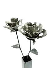 Load image into Gallery viewer, Two Metal Roses - Recycled Metal