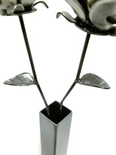 Load image into Gallery viewer, Two Metal Roses - Recycled Metal
