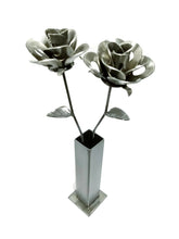 Load image into Gallery viewer, Two Metal Roses - Recycled Metal
