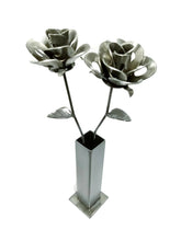 Load image into Gallery viewer, Two Metal Roses - Recycled Metal