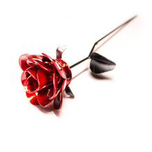 Load image into Gallery viewer, Red and Black Immortal Roses, Recycled Metal Roses