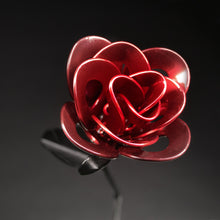 Load image into Gallery viewer, Red and Black Immortal Roses, Recycled Metal Roses