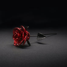 Load image into Gallery viewer, Red and Black Immortal Roses, Recycled Metal Roses