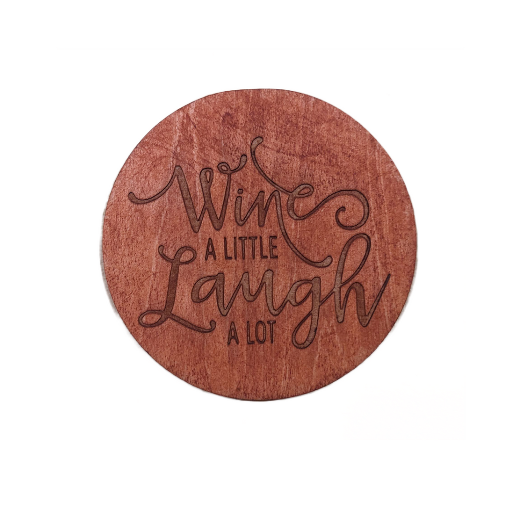Wine and Laugh Coaster Set of 4