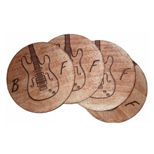 Load image into Gallery viewer, Guitar Coaster Set of 4
