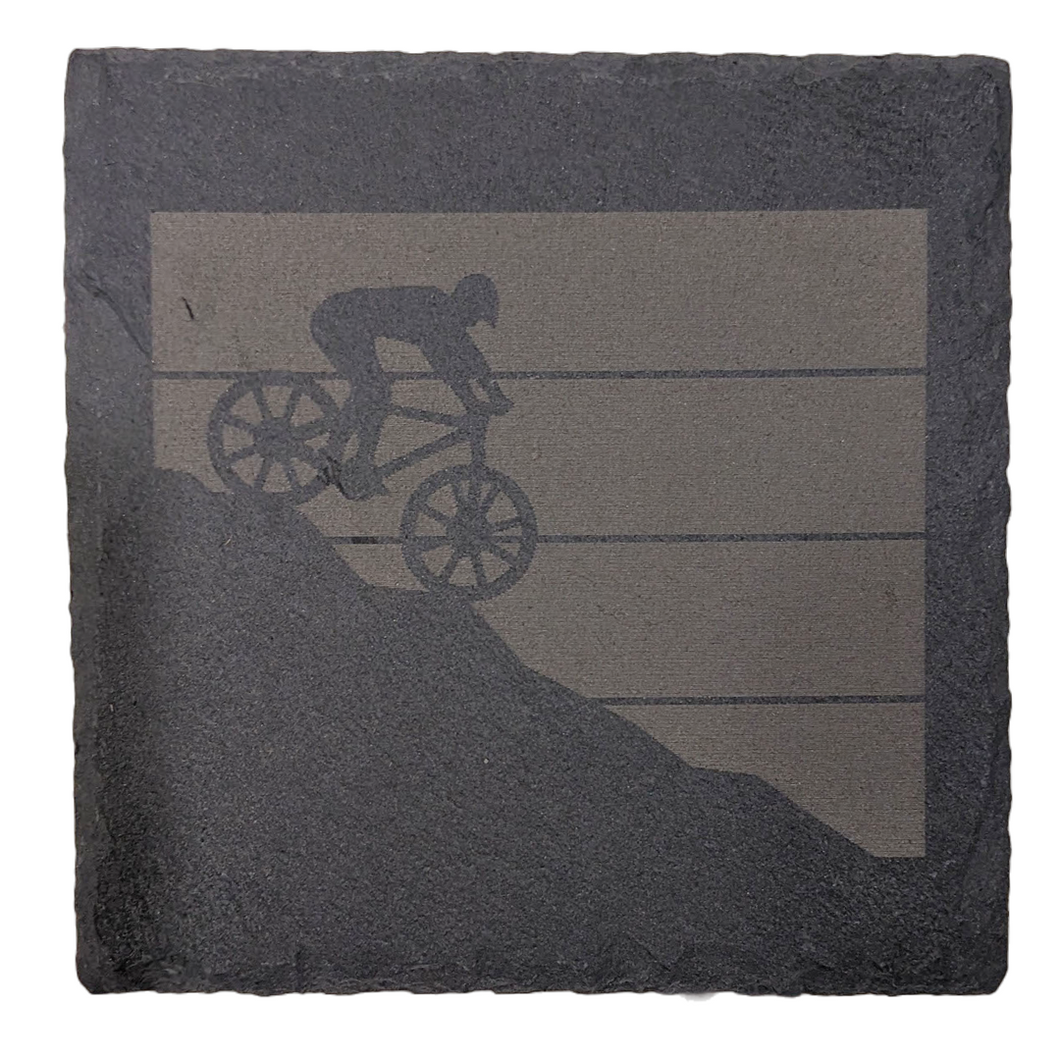 Mountain Bike Slate Coasters - Set of 4