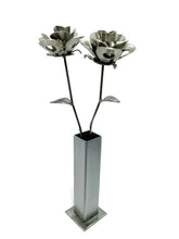 Load image into Gallery viewer, Two Metal Roses - Recycled Metal
