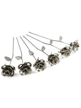 Load image into Gallery viewer, Half Dozen Metal Roses - Recycled Metal
