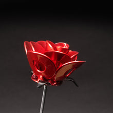 Load image into Gallery viewer, Red and Black Immortal Roses, Recycled Metal Roses
