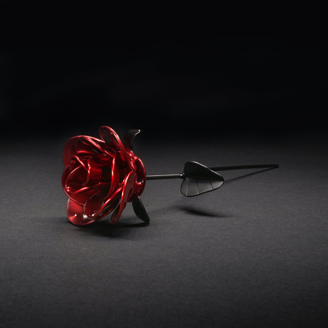 Red and Black Immortal Roses, Recycled Metal Roses