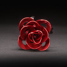 Load image into Gallery viewer, Red and Black Immortal Roses, Recycled Metal Roses
